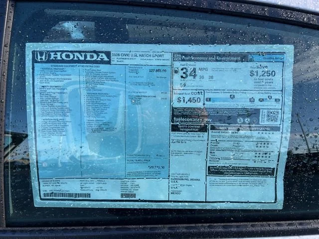 New 2026 Platinum White Pearl Honda Sport image 30