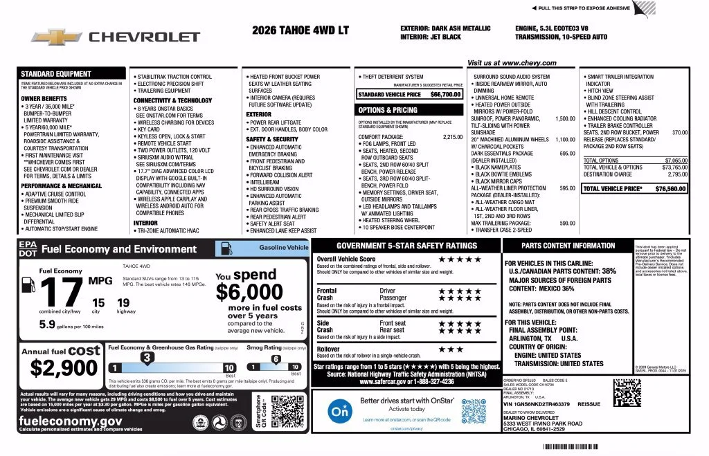 New 2026 Dark Ash Metallic Chevrolet LT image 2