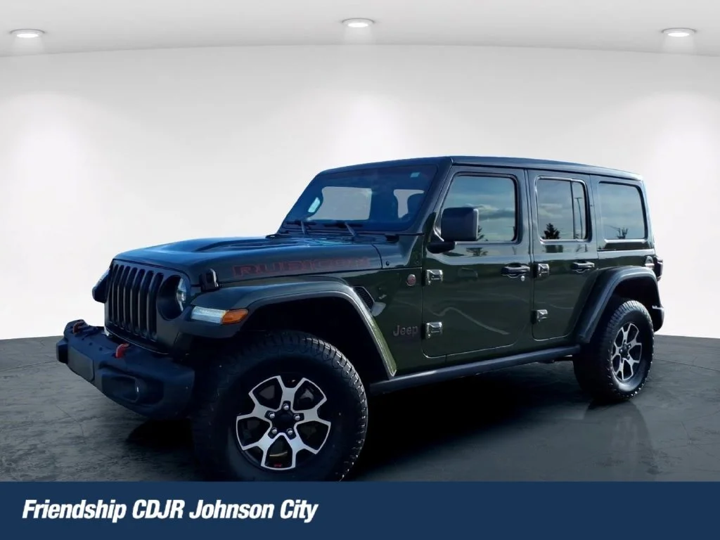 Used 2021 Green Jeep Unlimited Rubicon image 1