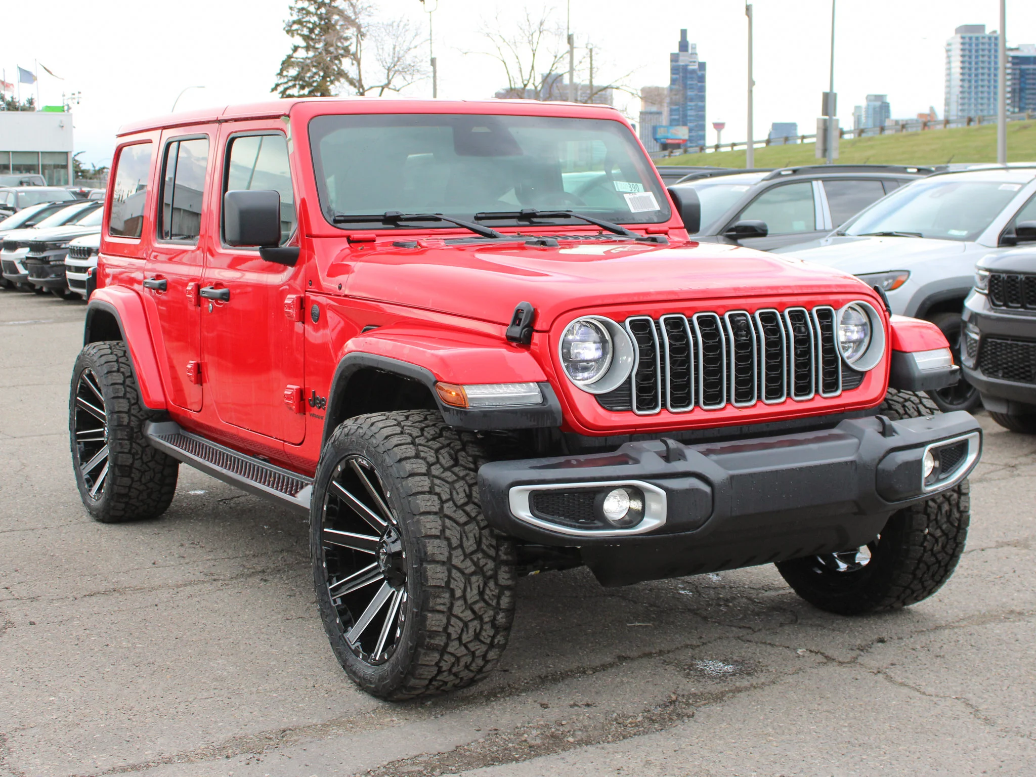 New 2026 Red Jeep Sahara* 4 Door 4x4, 22 Inch Fuel Wheels, 33 Inch Toyos image 3