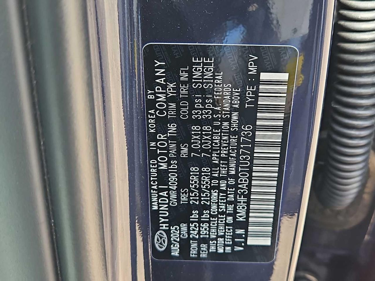 New 2026 Denim Blue Pearl Hyundai SEL Sport FWD image 34