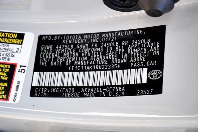 Used 2024 White Toyota LE image 29