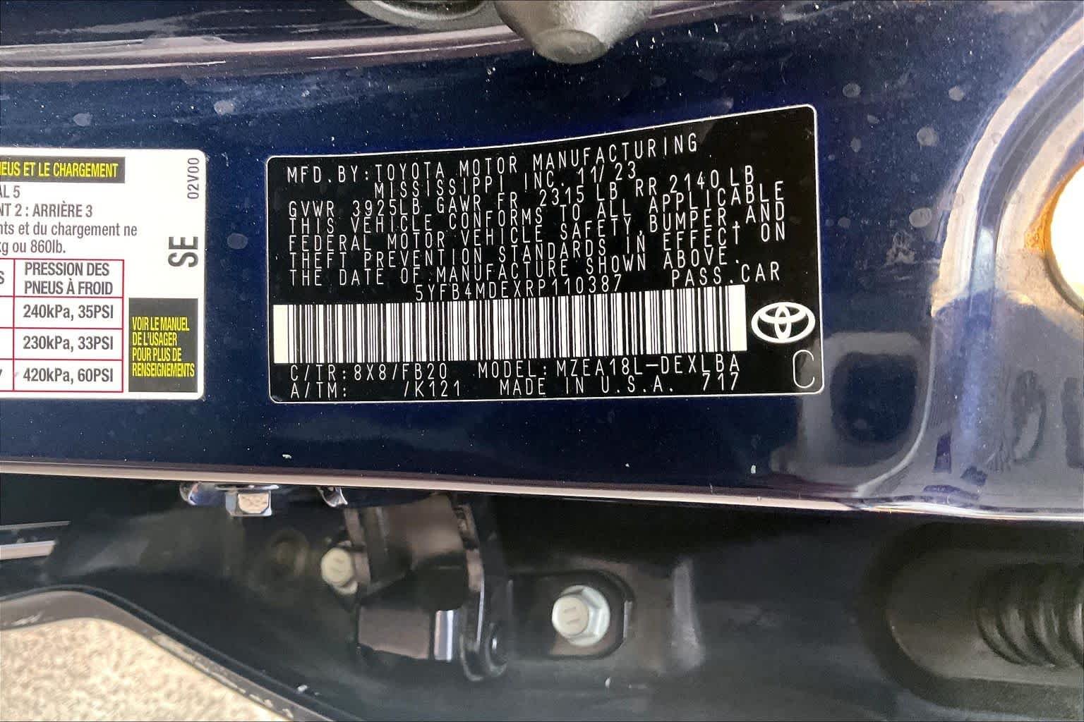 Used 2024 Blueprint Toyota LE image 33