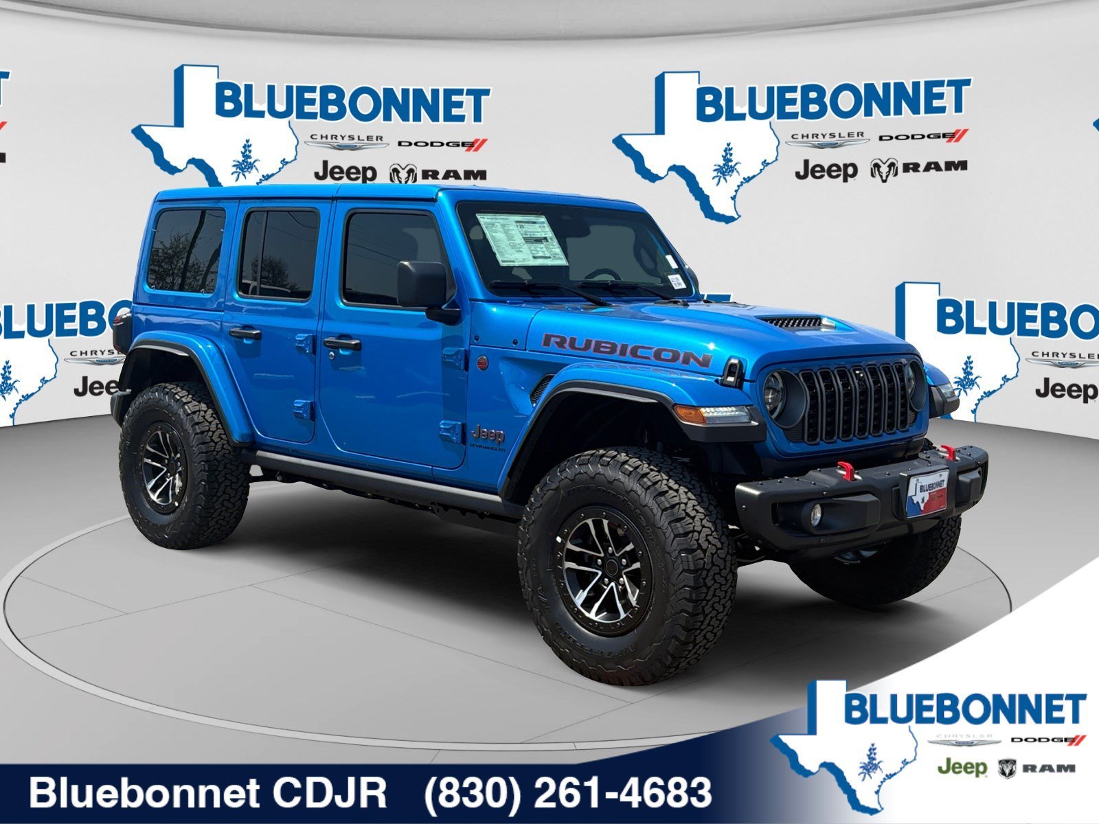 New 2026 Hydro Blue Pearl-Coat Exterior Paint Jeep Rubicon X image 3