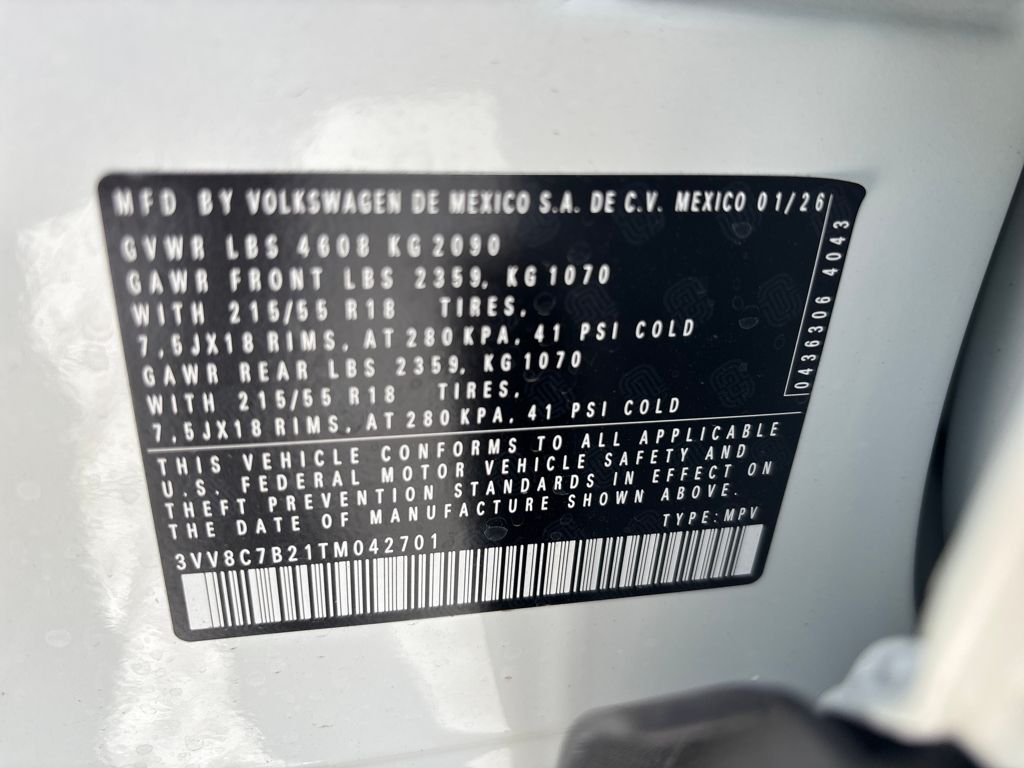 New 2026 Pure White Volkswagen 1.5T S image 28