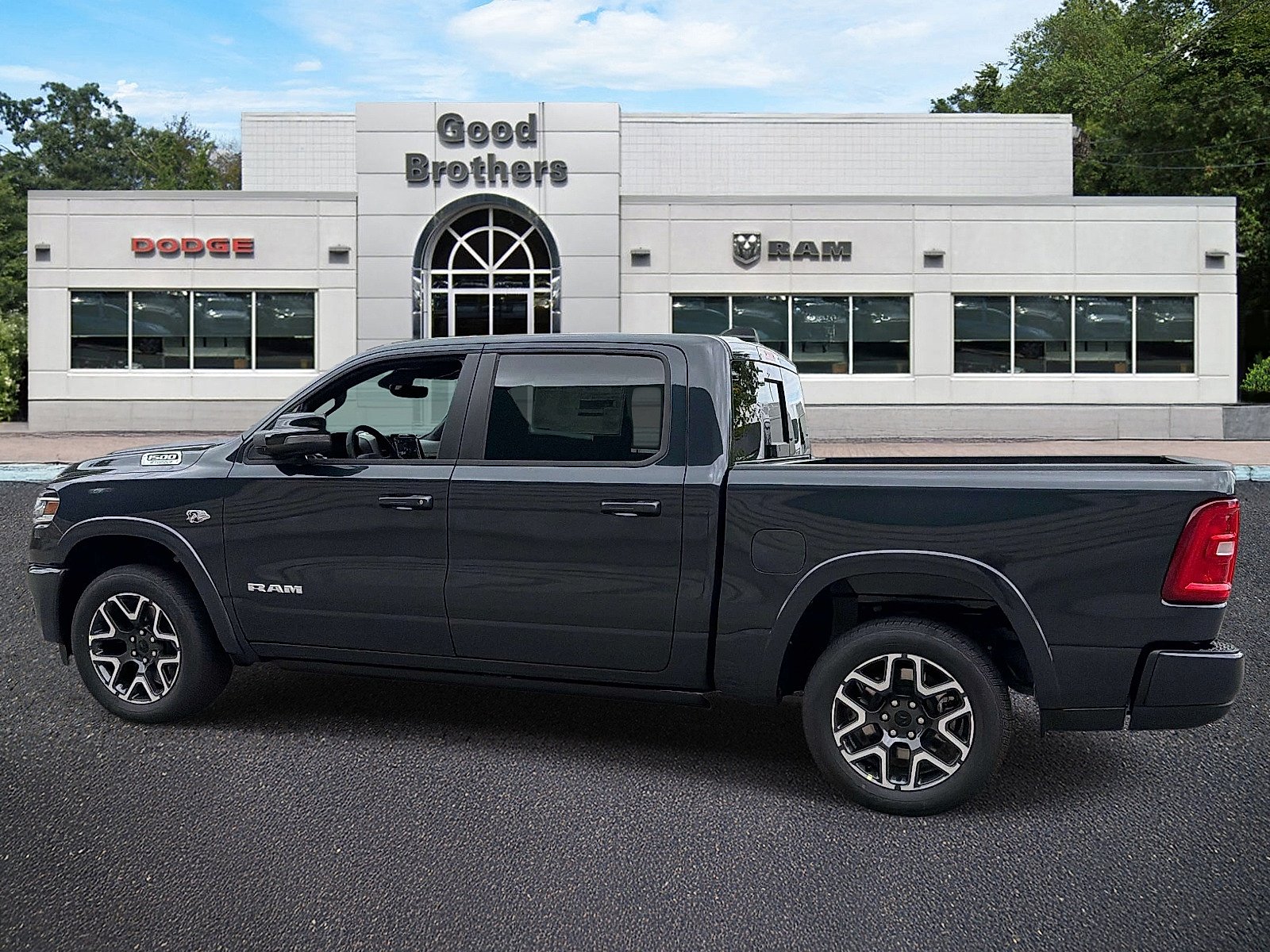 New 2027 Forged Blue Metallic Exterior Paint RAM Laramie Crew Cab 4x4 5