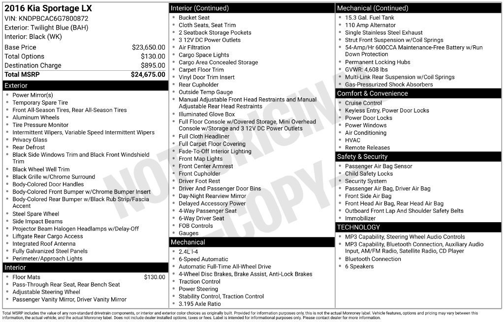 2016 Kia Sportage LX - Photo 39