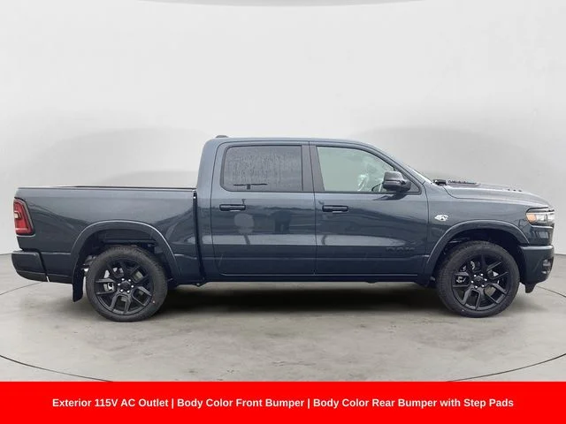 New 2026 Blue Metallic Ram LARAMIE CREW CAB 4X4 5