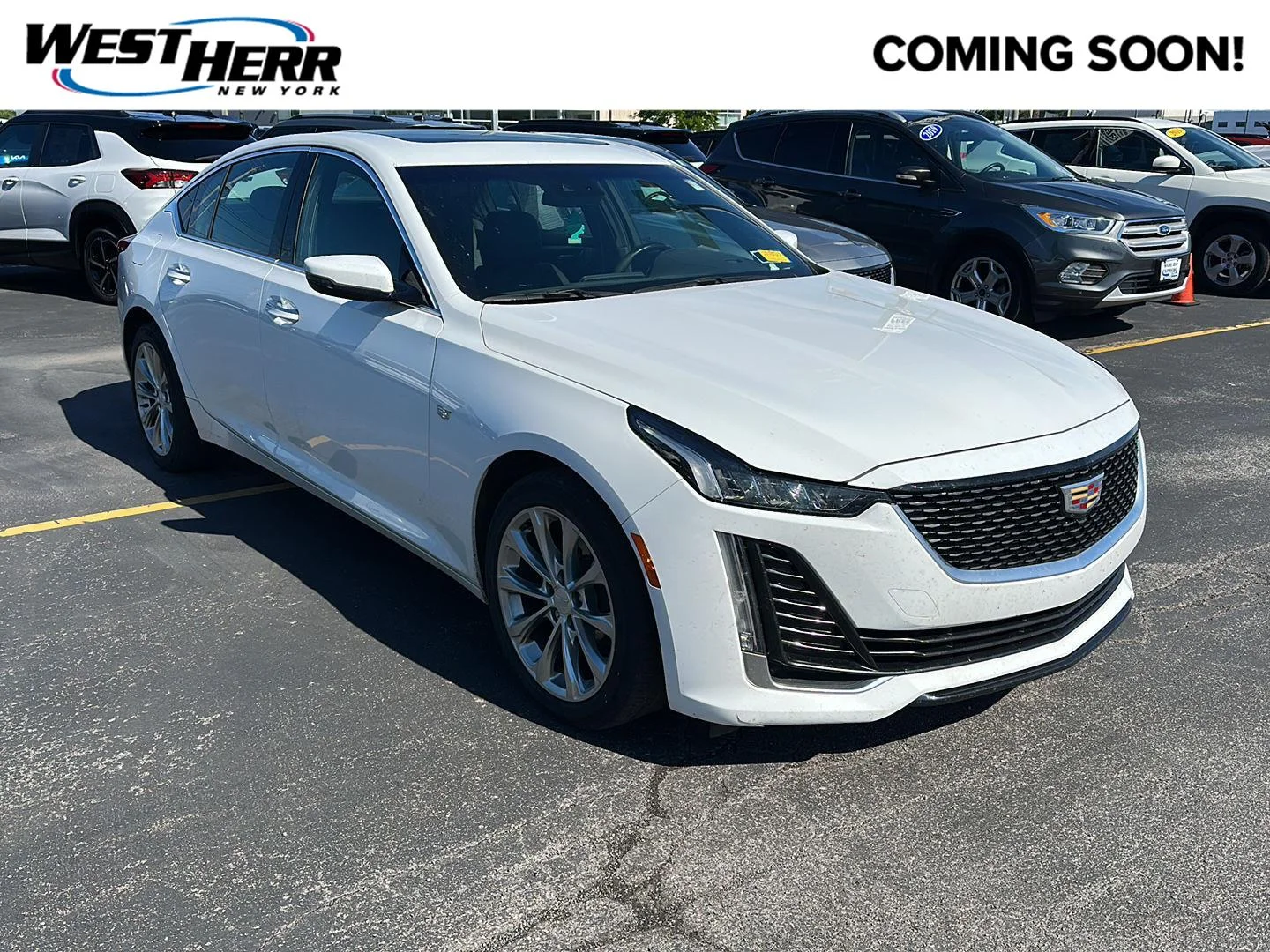 Used 2021 Summit White Cadillac Premium Luxury image 1