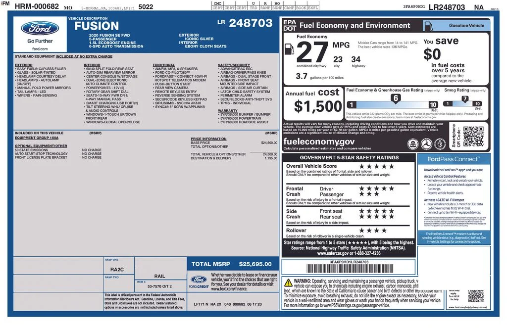 Used 2020 Silver Ford SE image 3