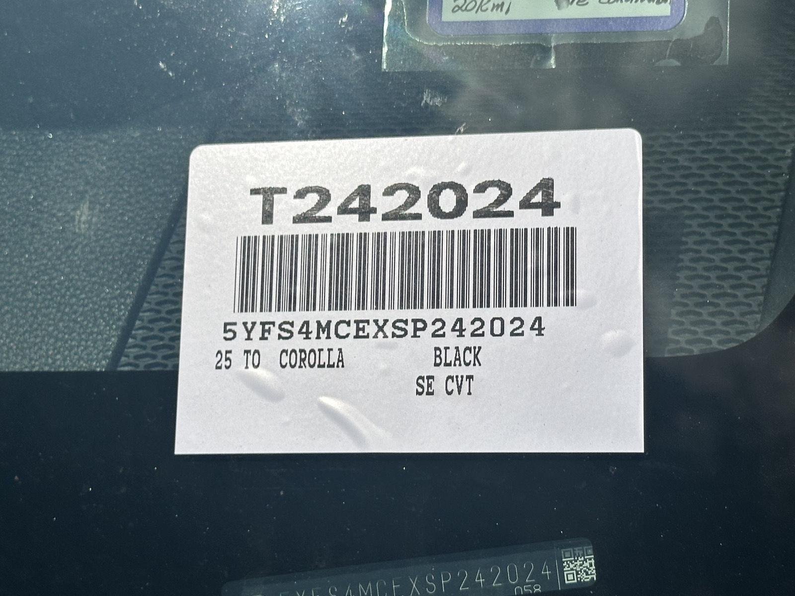 Used 2025 Midnight Black Metallic Toyota SE image 14