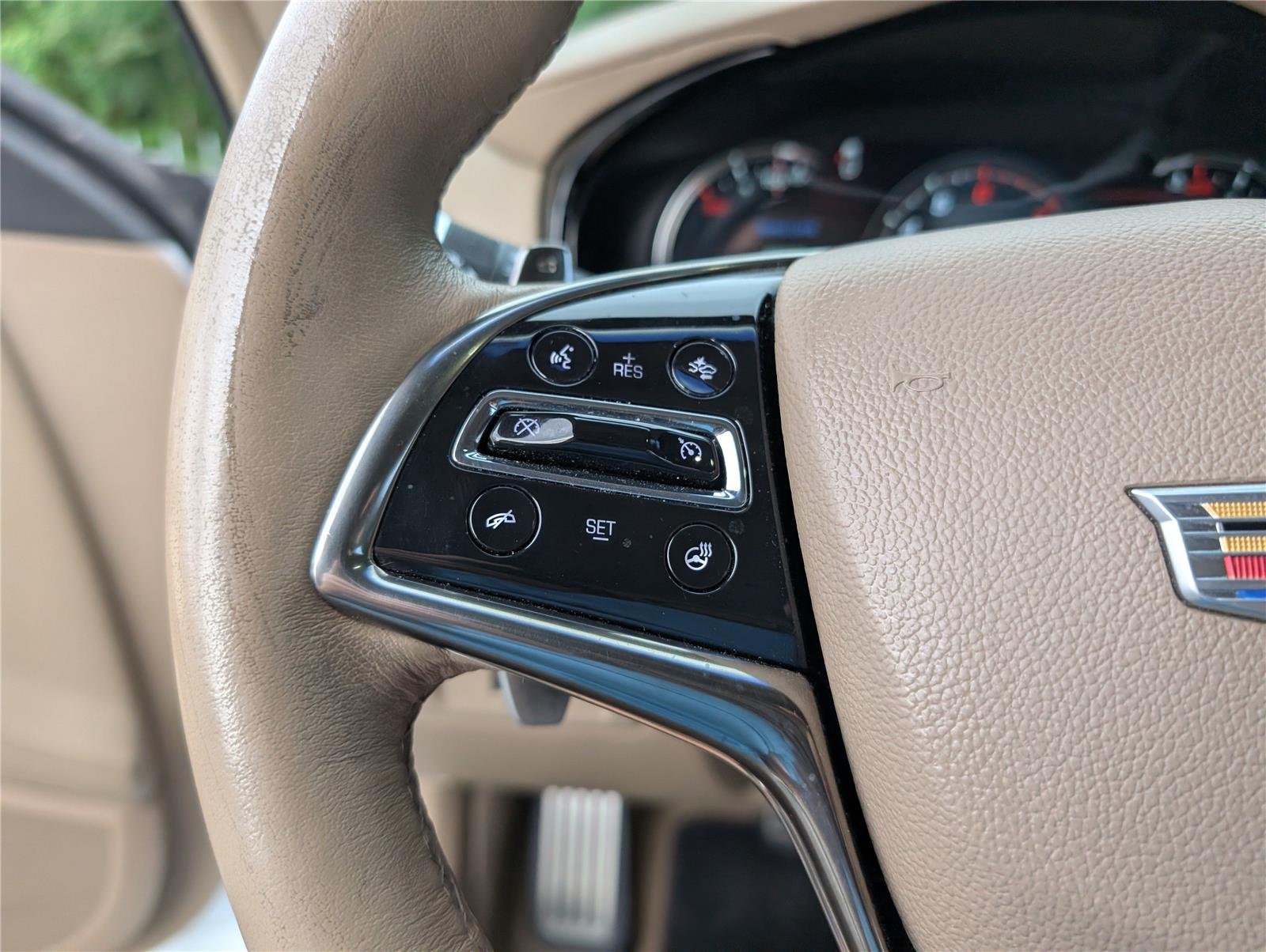 Used 2016 CRYSTAL WHITE TRICOAT Cadillac V-Sport Premium RWD image 25