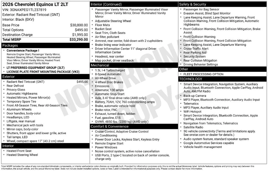 Certified Used 2026 Radiant Red Chevrolet LT image 25
