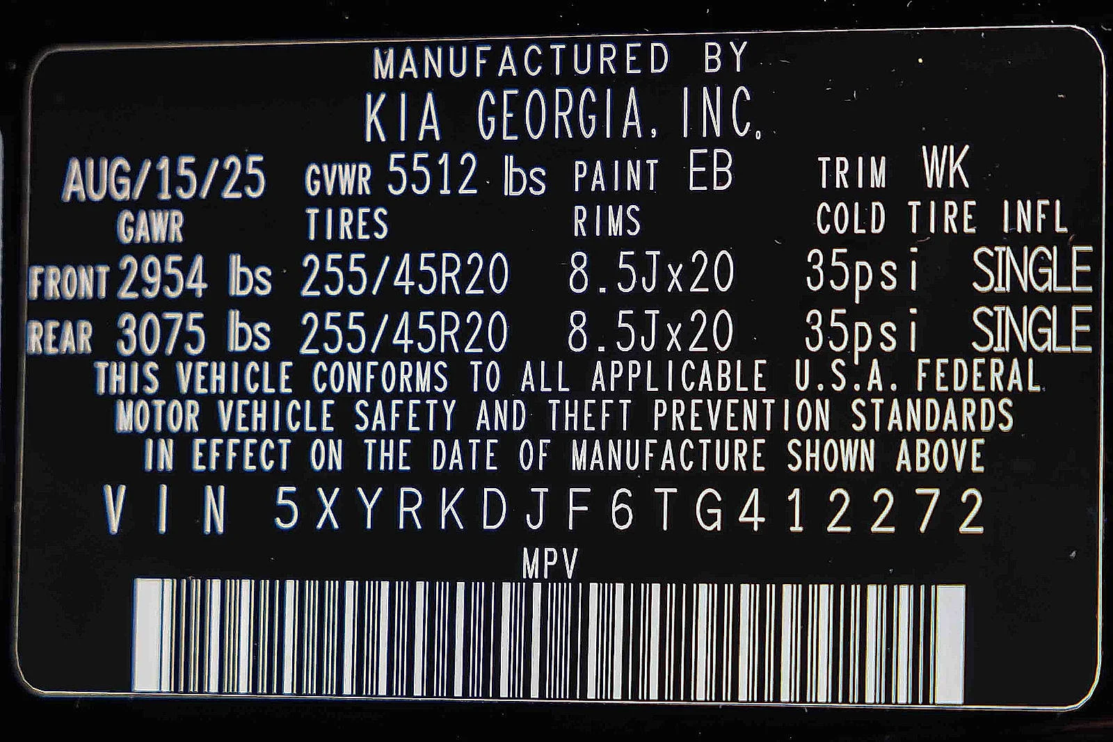 Certified Used 2026 Ebony Black Kia X-Line SX Prestige image 10