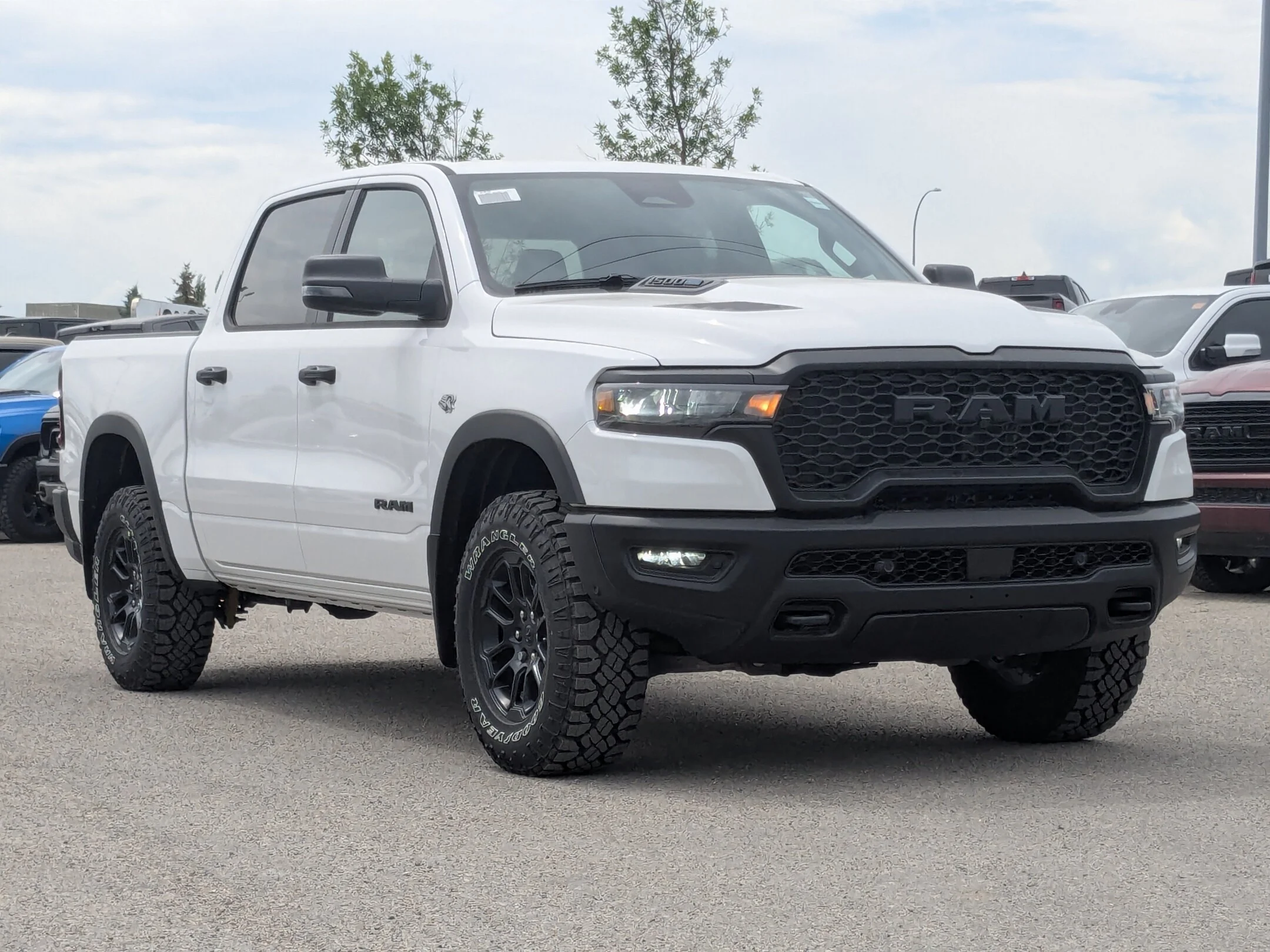 New 2026 White RAM Rebel - - Steel Sport Hood - Trailer Brake Control - Skid Plates - Rear Wheelhouse Liners & More! image 2