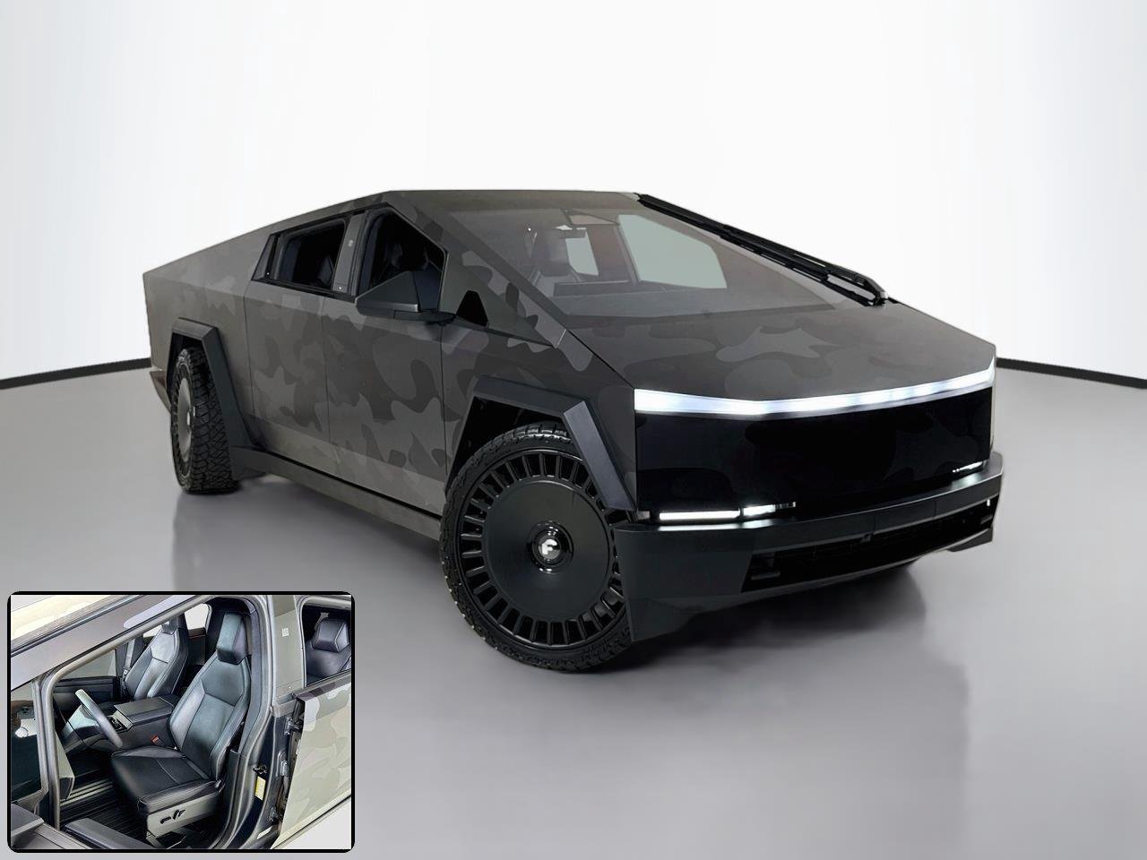 Used 2024 Camo Wrapp Tesla Cyberbeast | Forgiato Wheels | Camo Wrap image 2