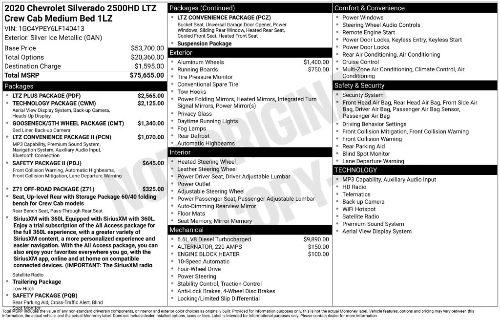 Certified Used 2020 Silver Ice Metallic Chevrolet LTZ image 8