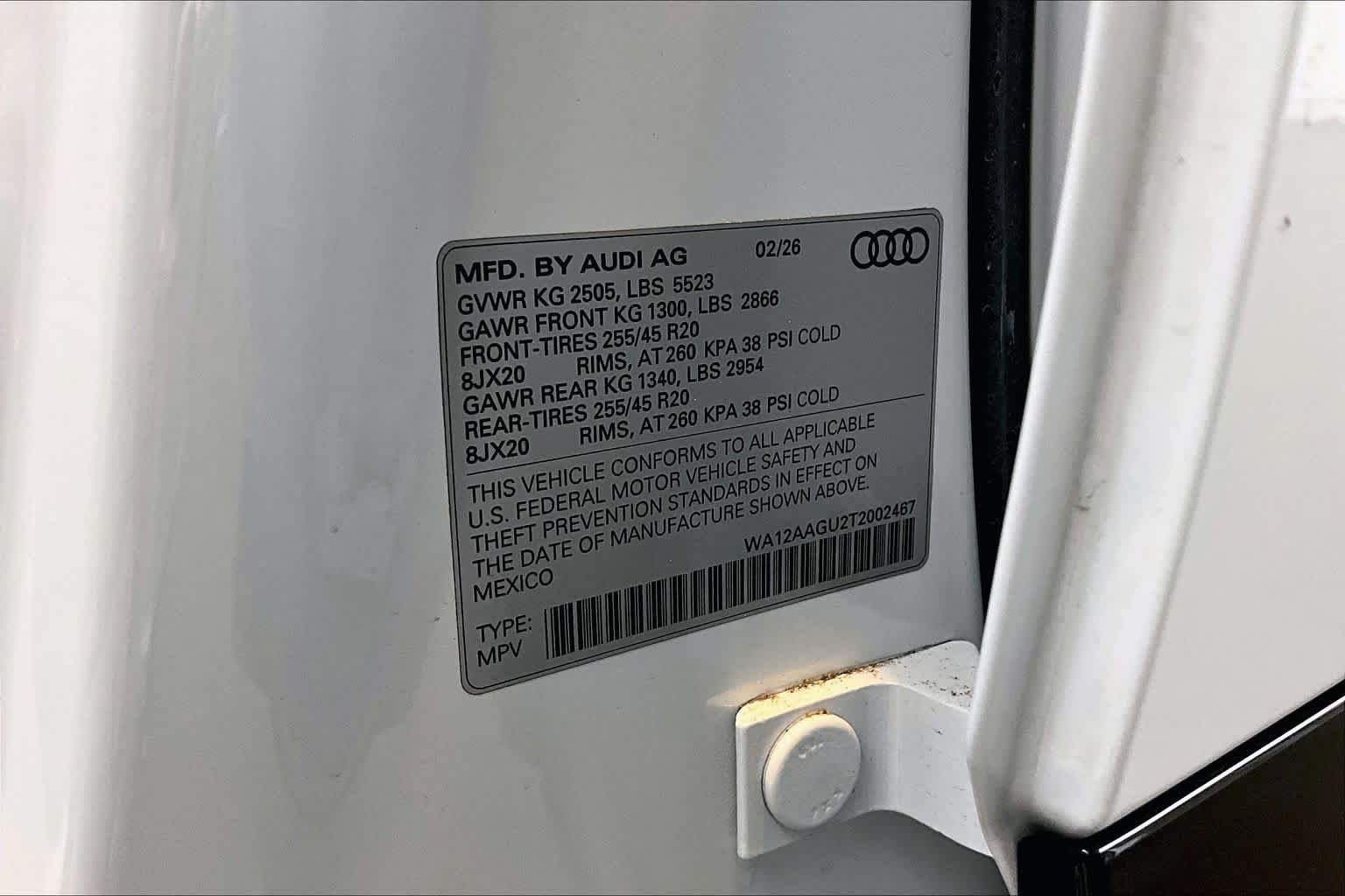 Certified Used 2026 Glacier White Metallic Audi Premium Plus image 34