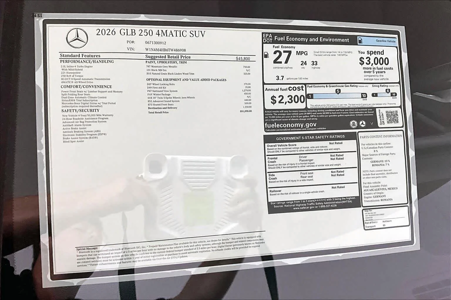 New 2026 Mountain Grey Metallic Mercedes-Benz GLB 250 image 17