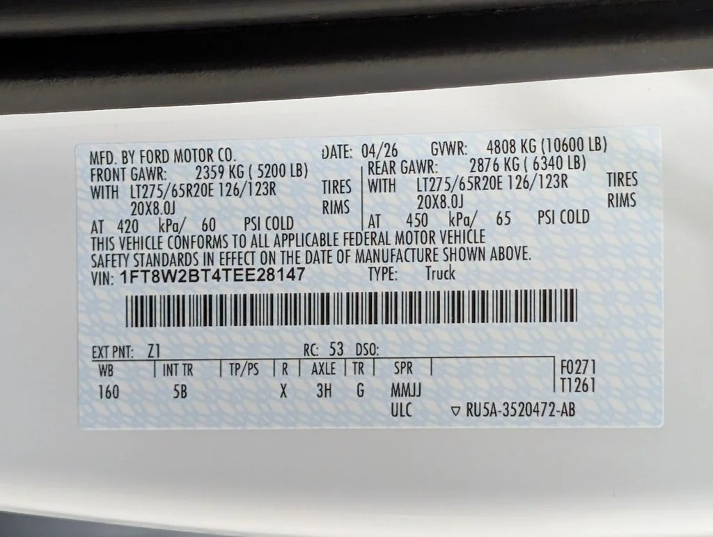 New 2026 Oxford White Ford F-250® Lariat® image 33