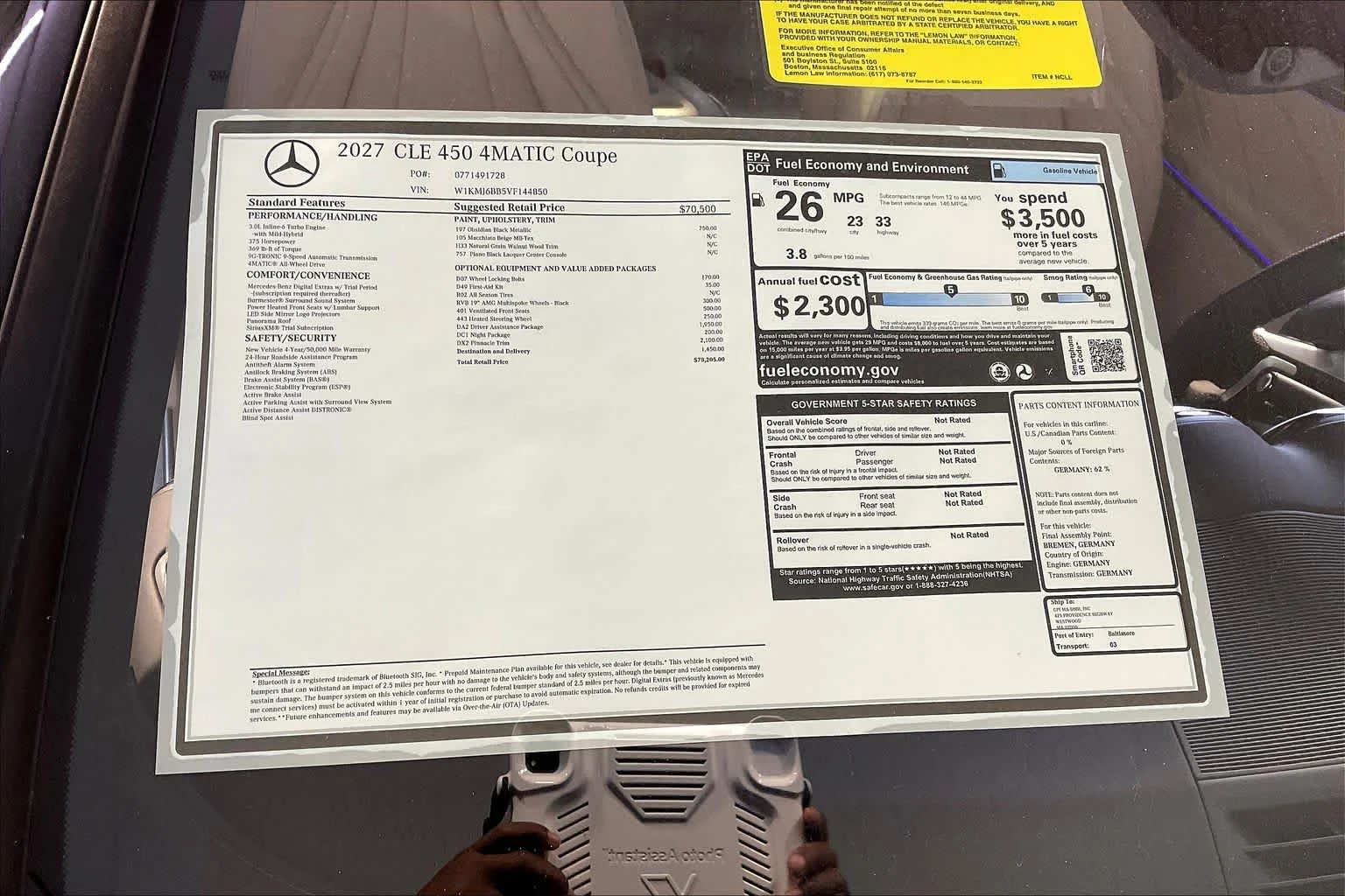 New 2027 Obsidian Black Metallic Mercedes-Benz CLE 450 image 18