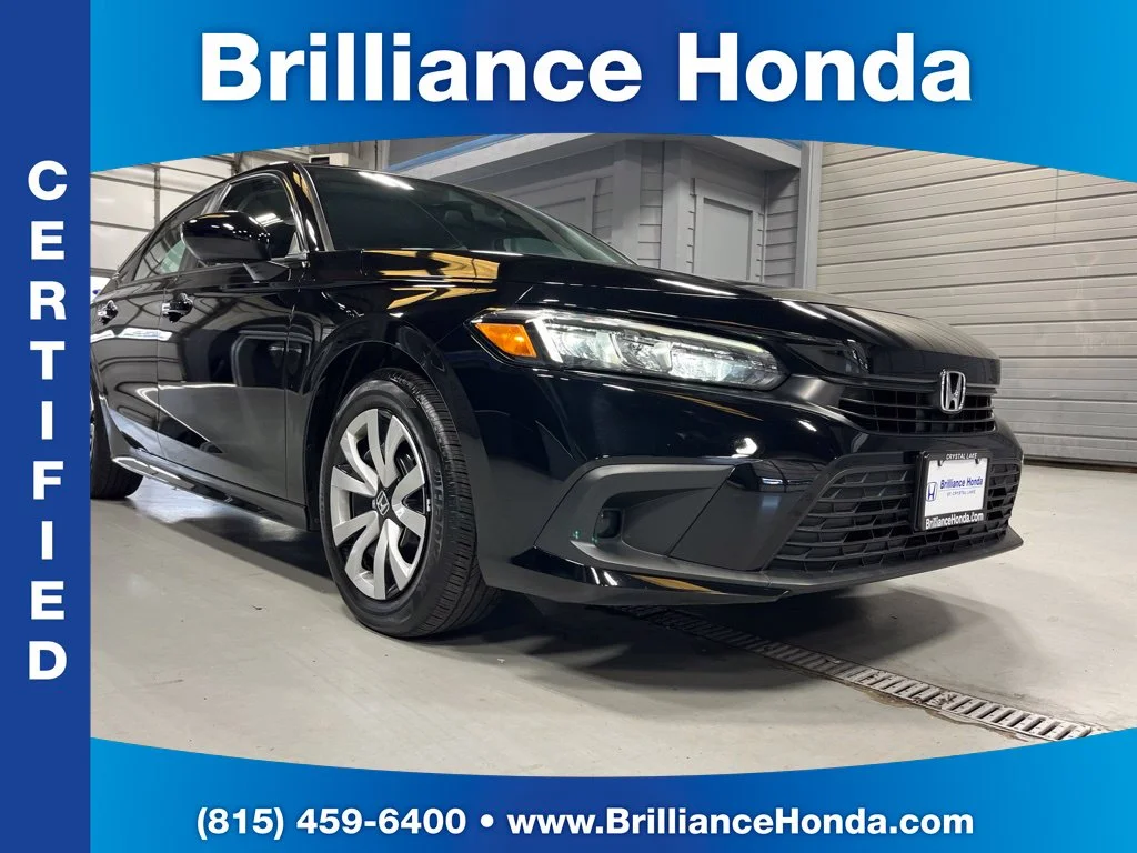 Certified Used 2024 Crystal Black Pearl Honda 2.0L 4D LX image 1