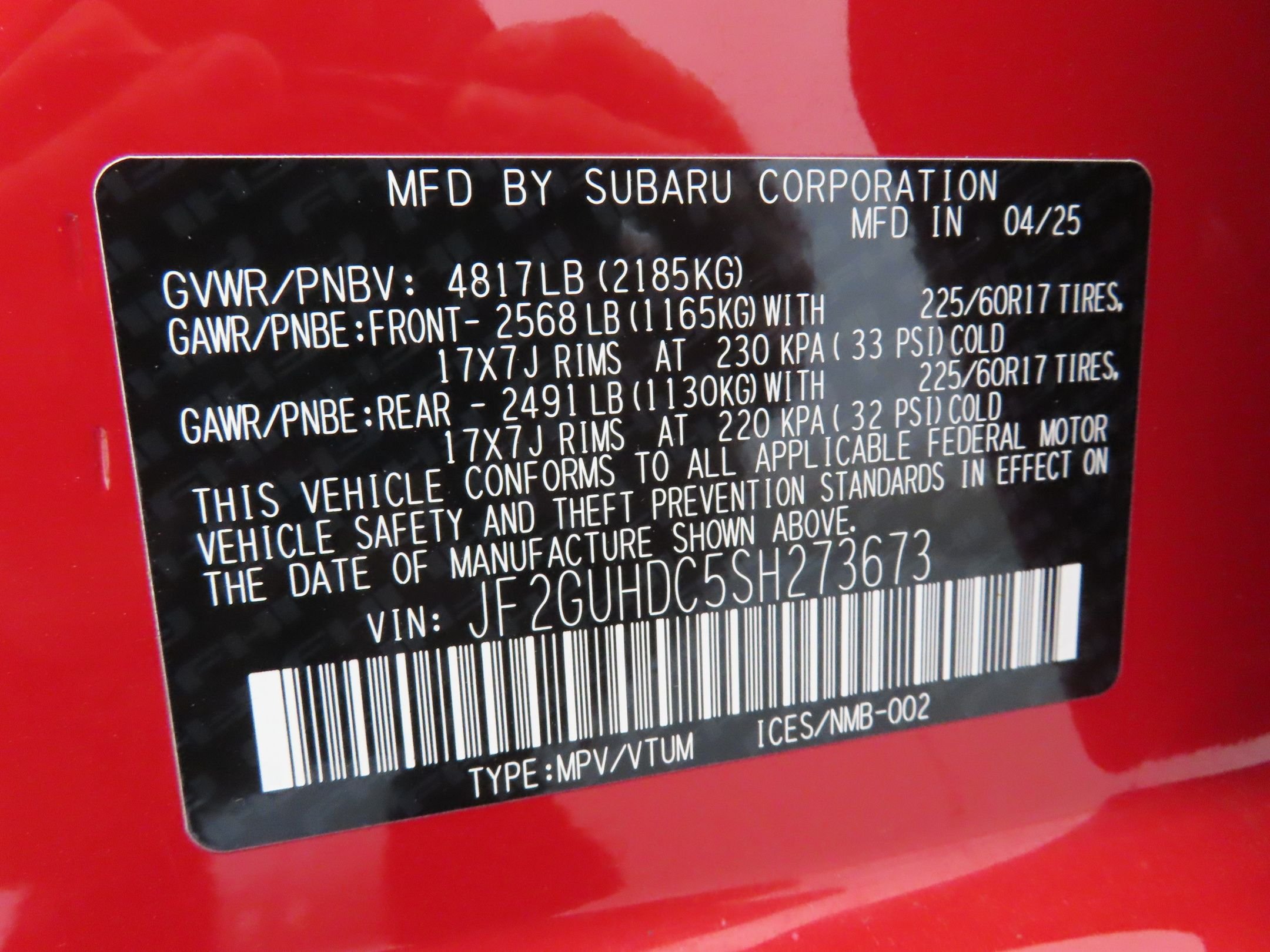 Used 2025 Red Subaru Premium image 27