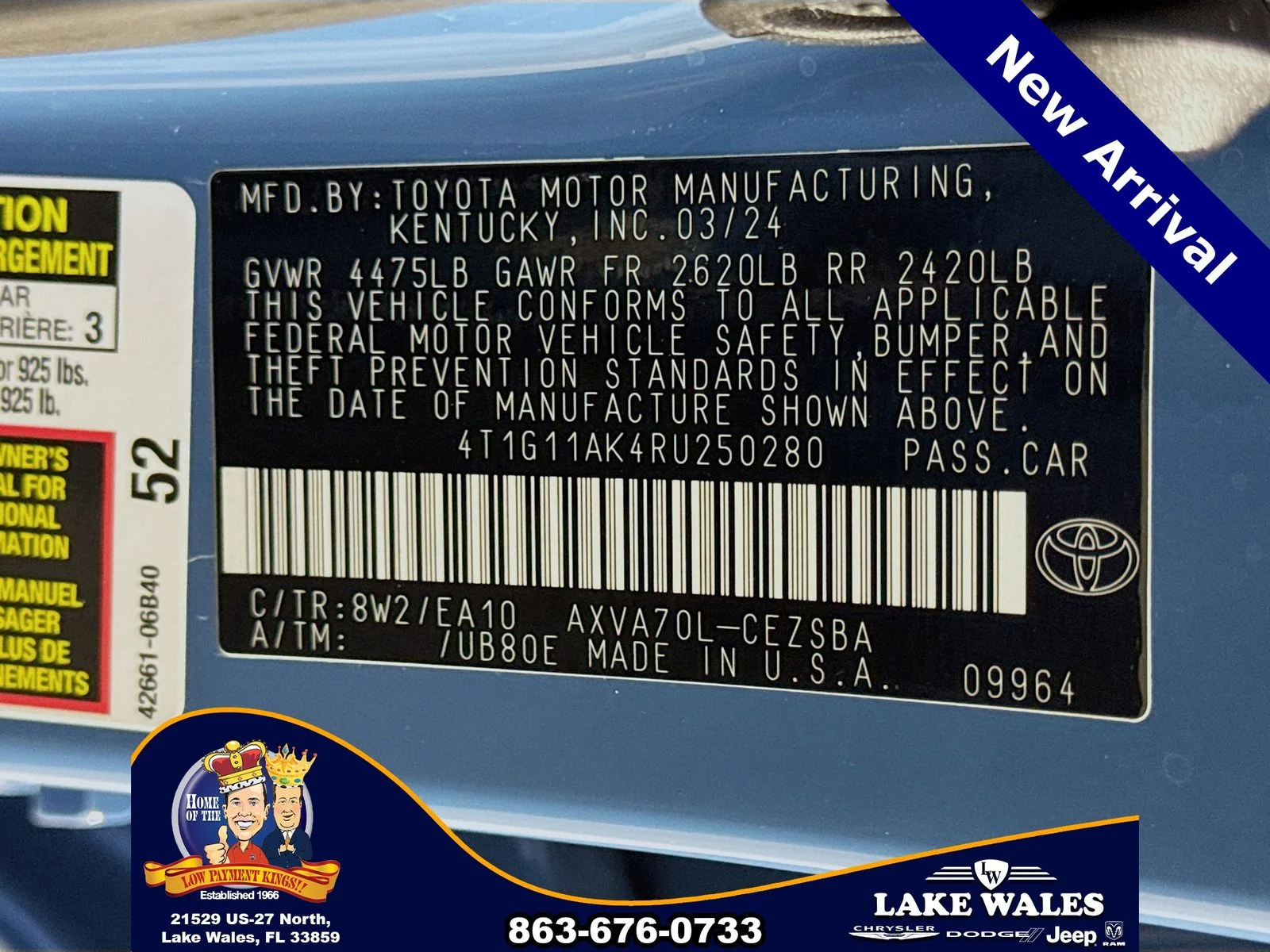 Used 2024 Blue Toyota SE image 30