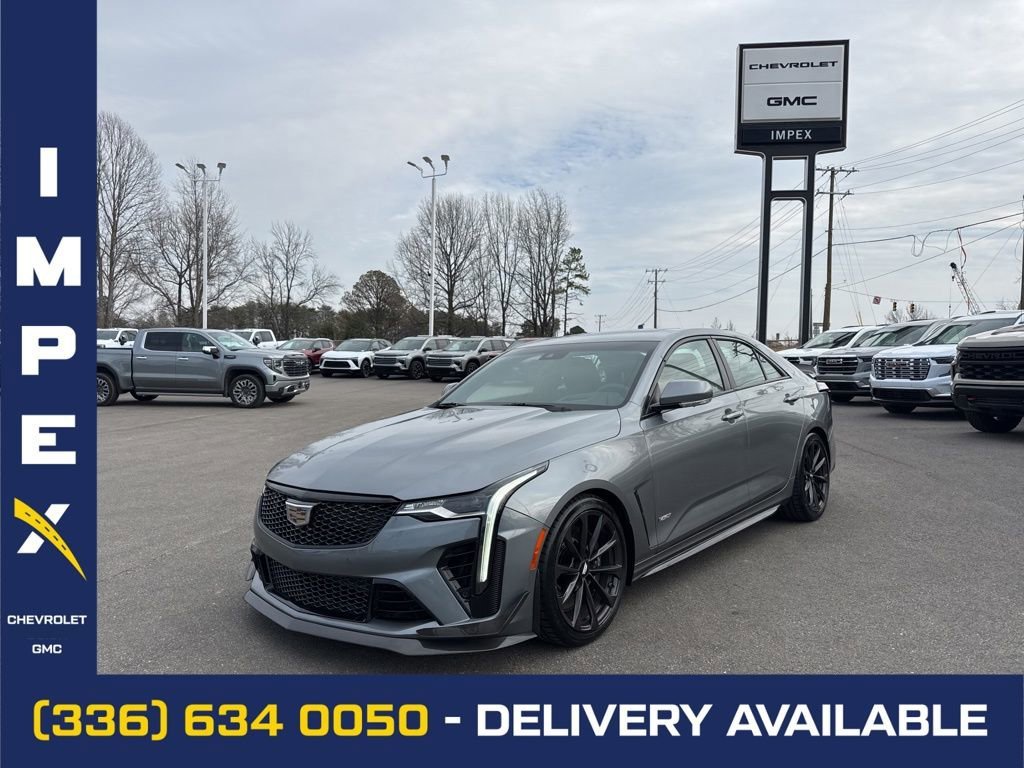 Gray (Satin Steel Metallic) 2022 Cadillac CT4-V Blackwing RWD Sedan Rear-Wheel Drive