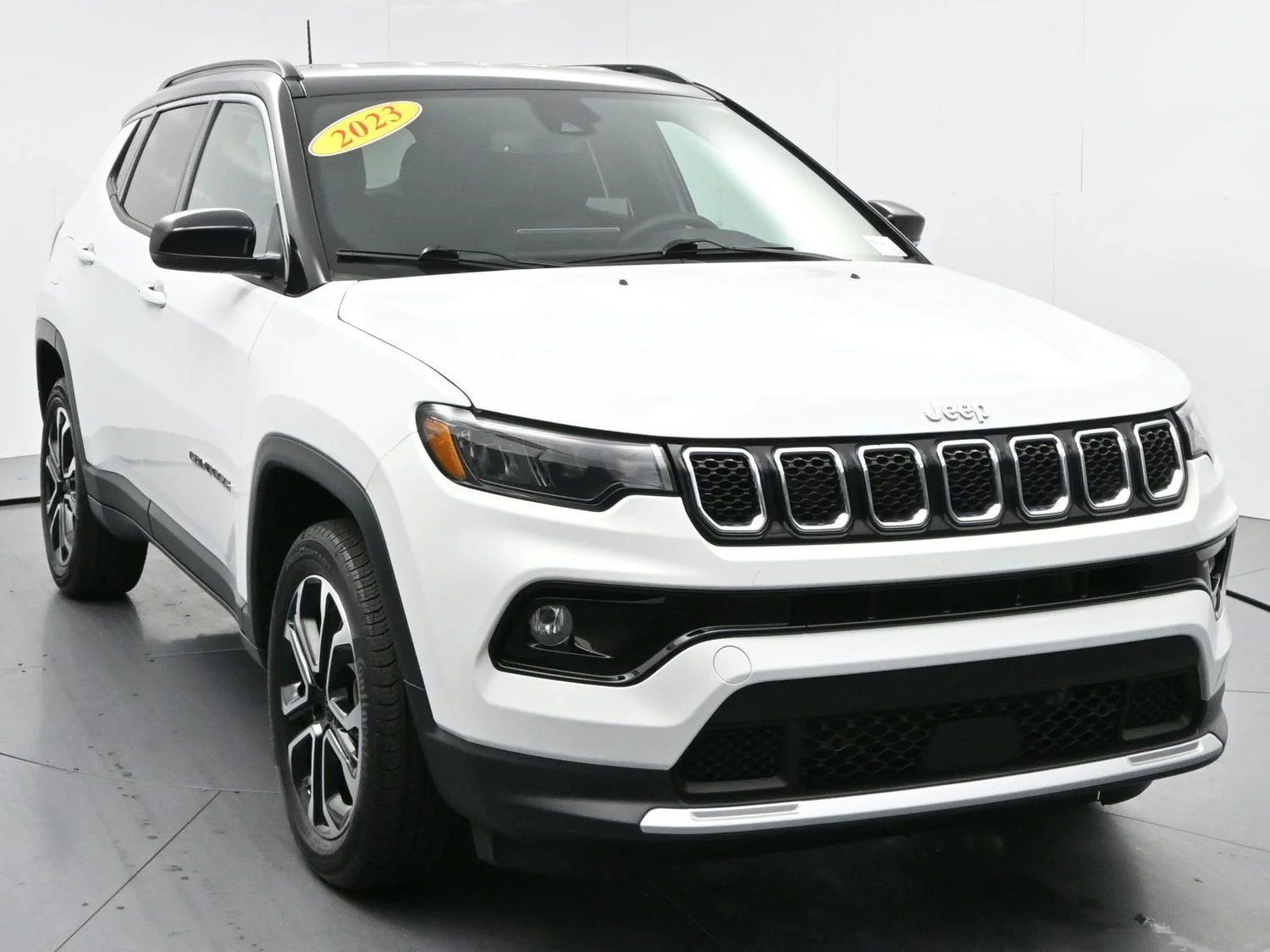 Used 2023 Bright White Clearcoat Jeep Limited image 2