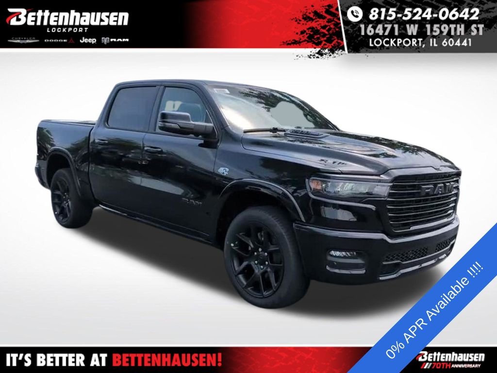 New 2026 Diamond Black Crystal Pearl-Coat Exterior Paint RAM Laramie image 3