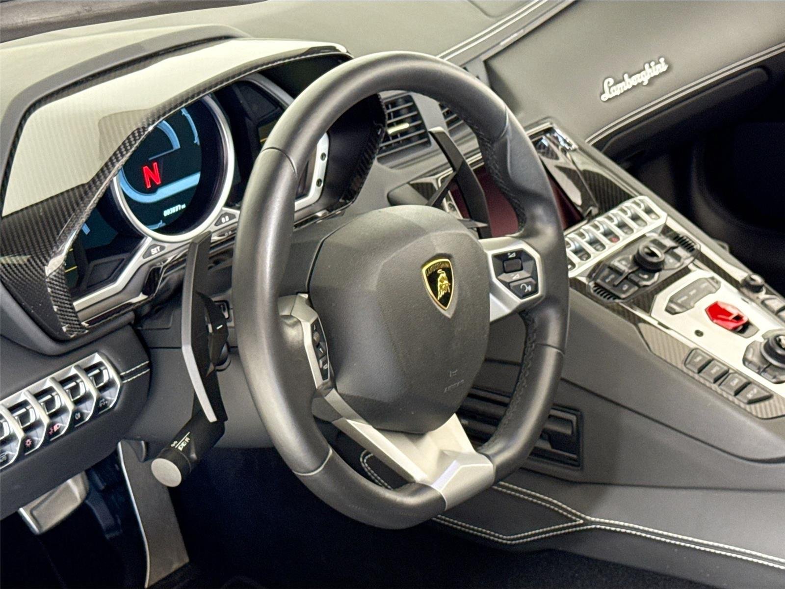 Used 2016 Nero Aldebaran Lamborghini LP 700-4 | Vorsteiner Carbon Wing | Carbon Interior image 15