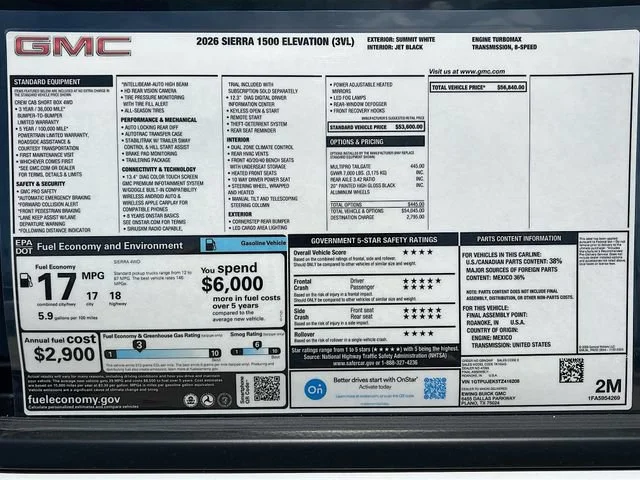 New 2026 Summit White GMC Elevation image 21