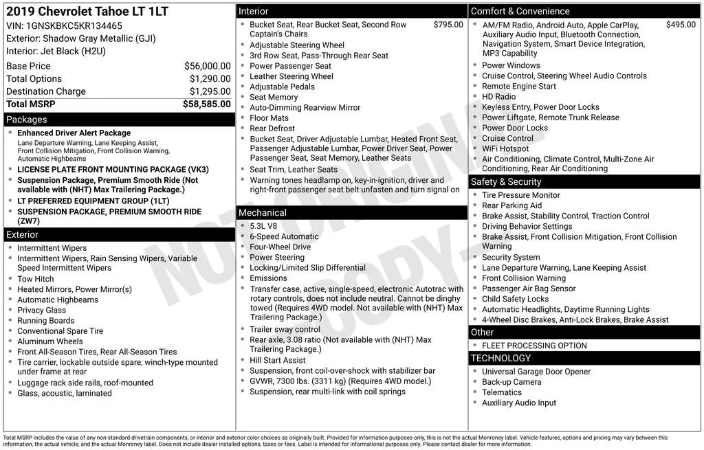 Used 2019 SHADOW GRAY METALLIC Chevrolet LT image 46