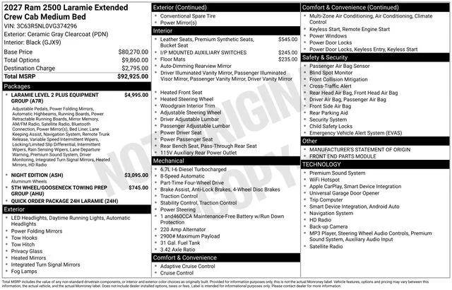 New 2027 Ceramic Gray Clear-Coat Exterior Paint RAM LARAMIE image 25