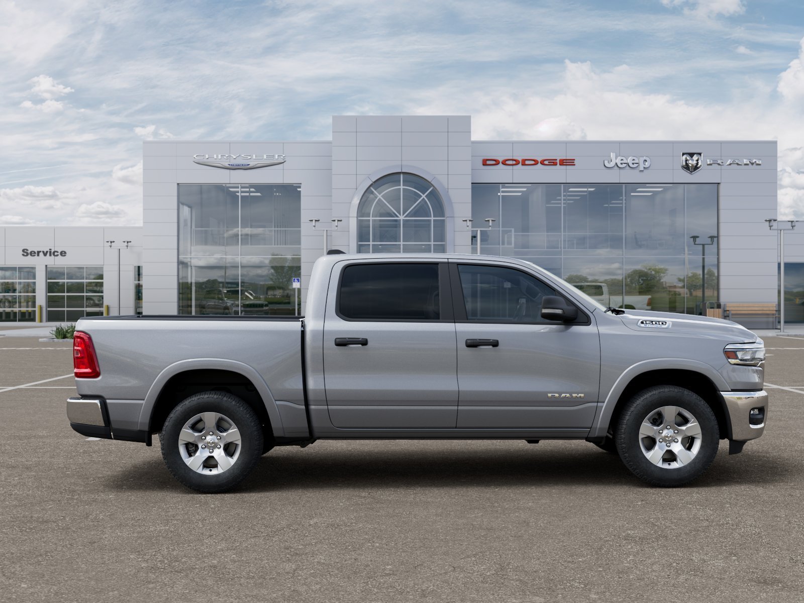 New 2025 Billet Silver Metallic Clear-Coat Exterior Paint RAM Big Horn/Lone Star image 43