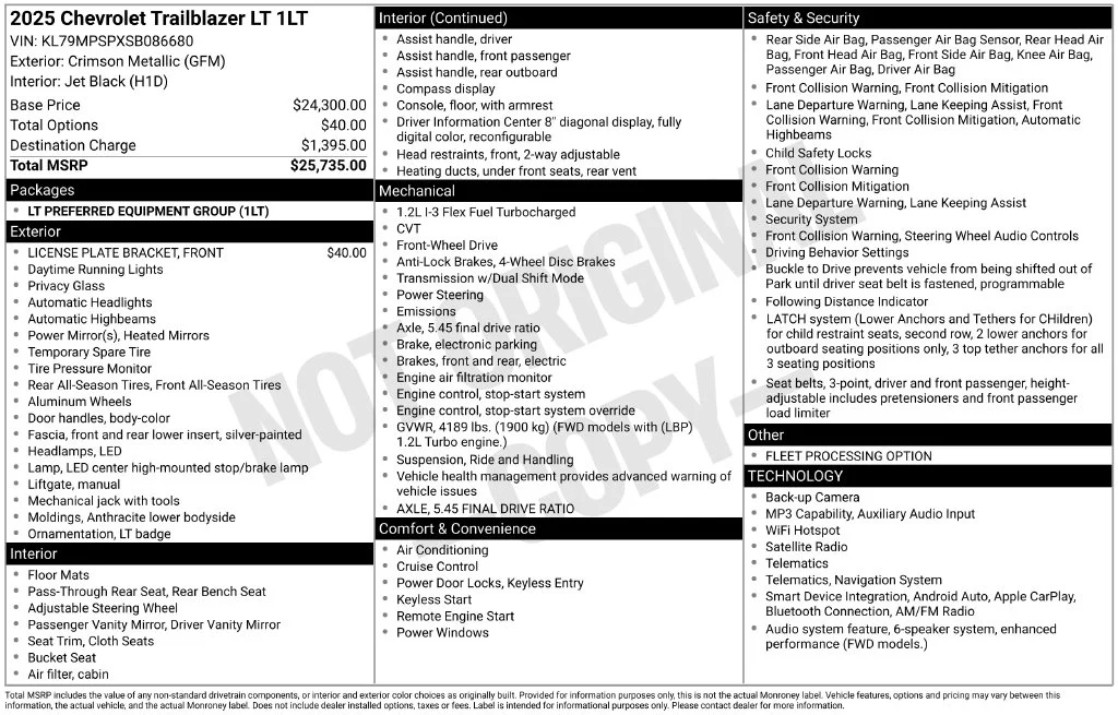 Used 2025 Red Chevrolet LT image 10