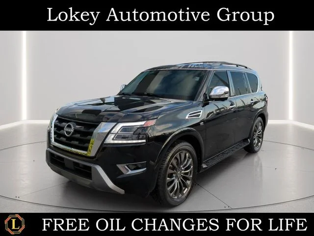 Certified Used 2022 Black Nissan Platinum image 1
