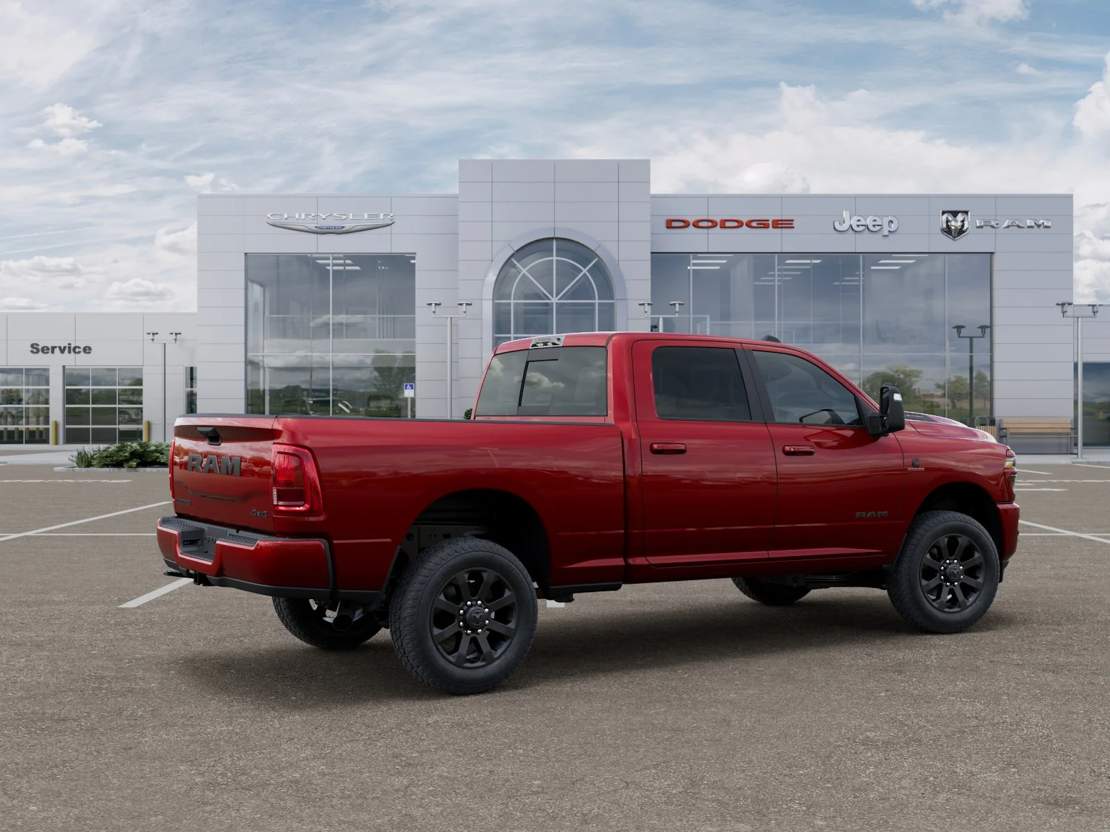 New 2026 Molten Red Pearl-Coat Exterior Paint RAM Laramie image 32