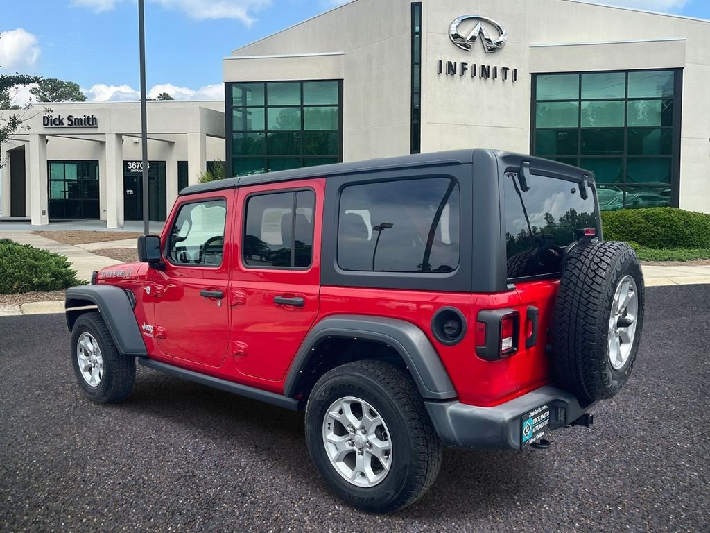 Used 2021 Red Jeep Unlimited Sport image 4