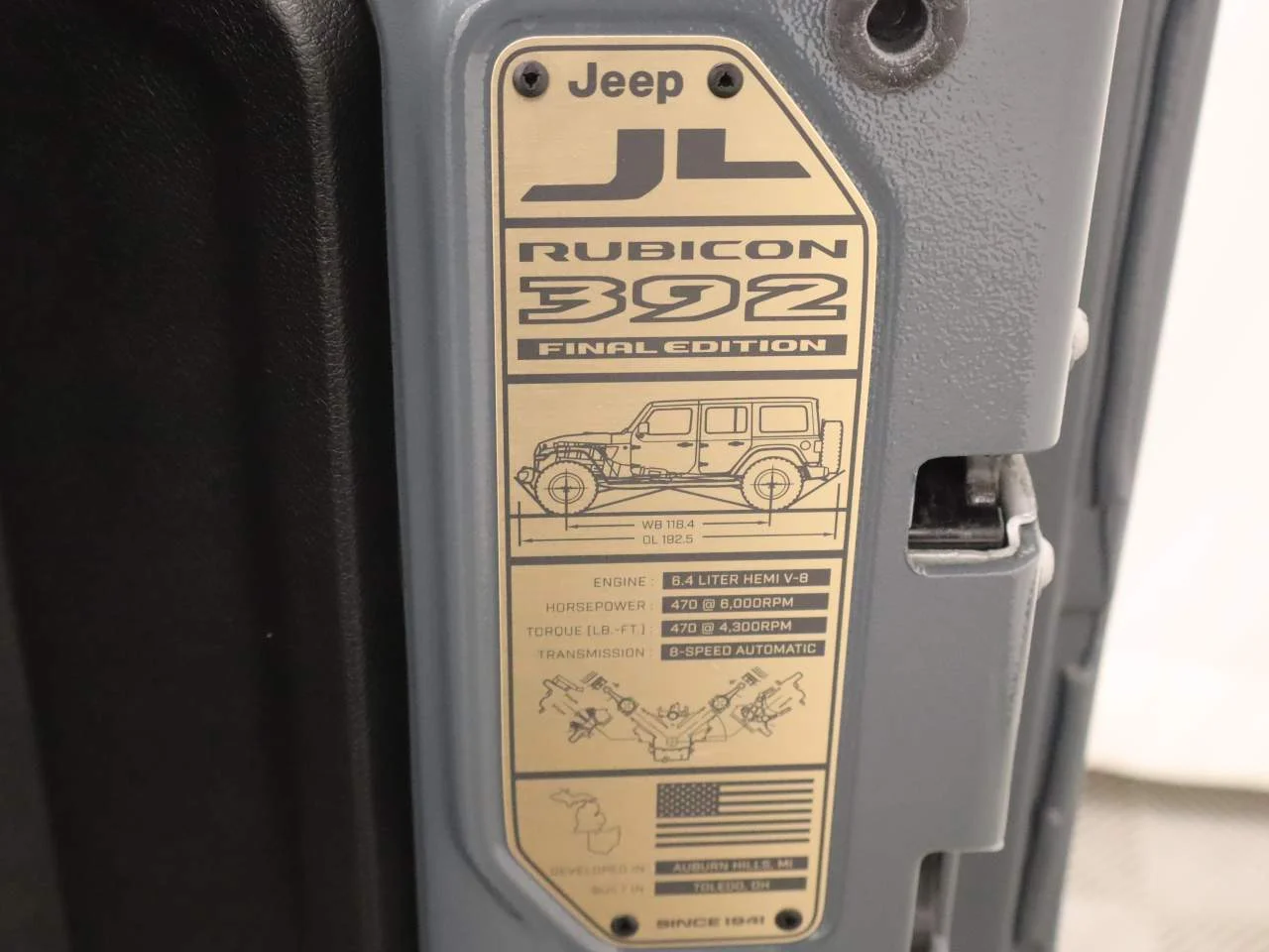 Certified Used 2025 Anvil Clearcoat Jeep Rubicon 392 Final Edition image 24