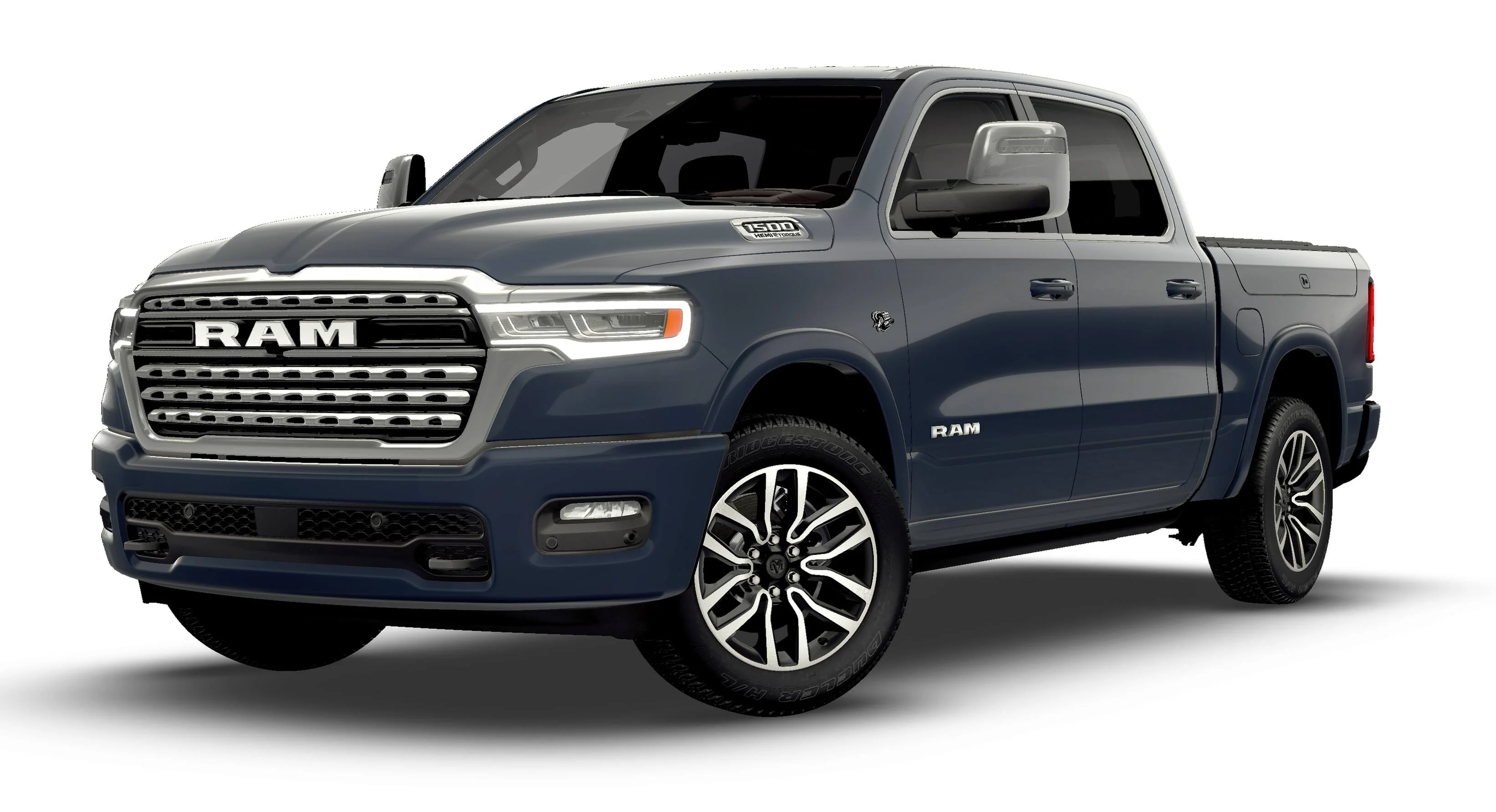 New 2026 Forged Blue Metallic Exterior Paint RAM Limited Longhorn image 1