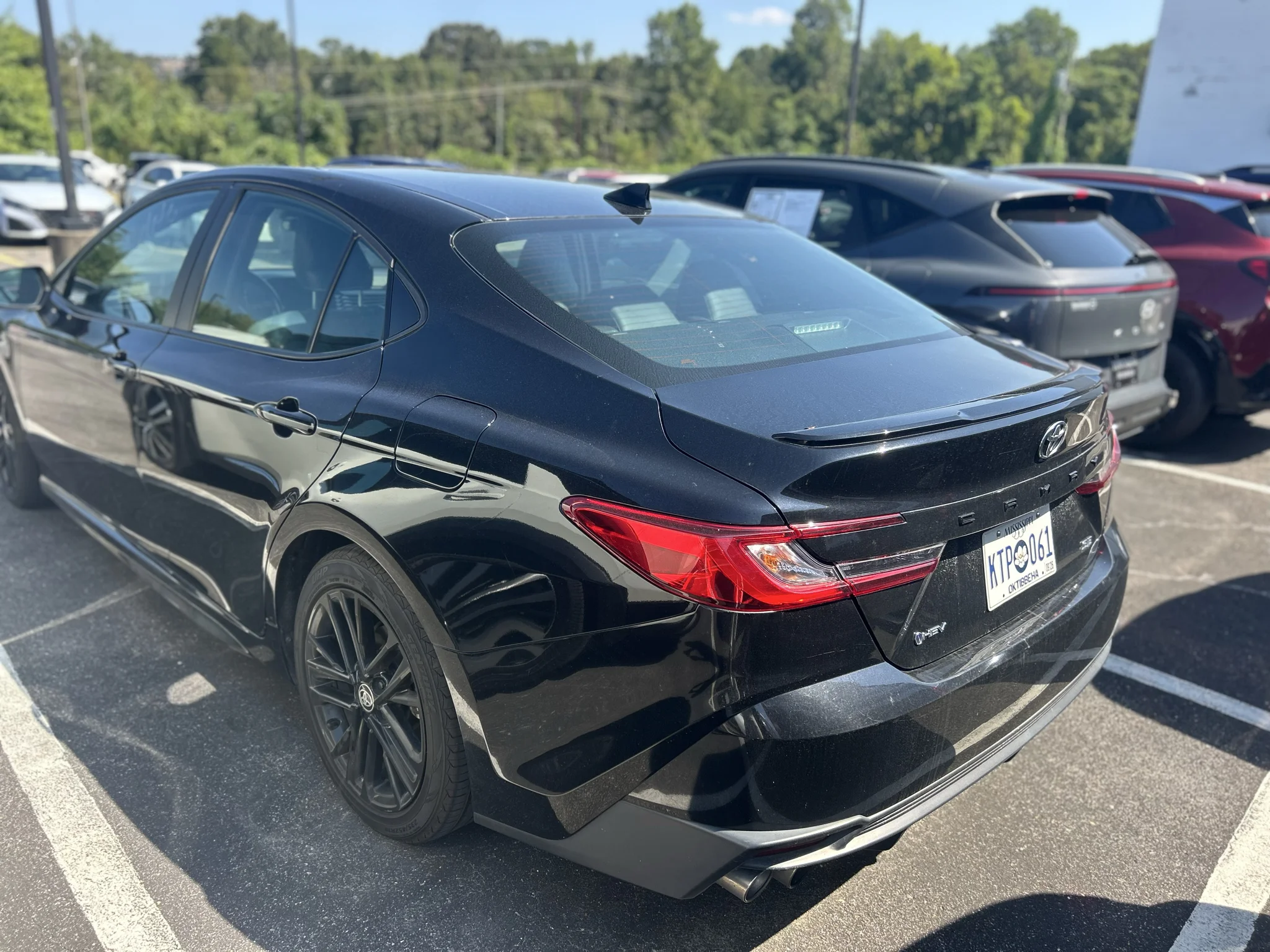 Used 2025 Midnight Black Metallic Toyota SE image 2