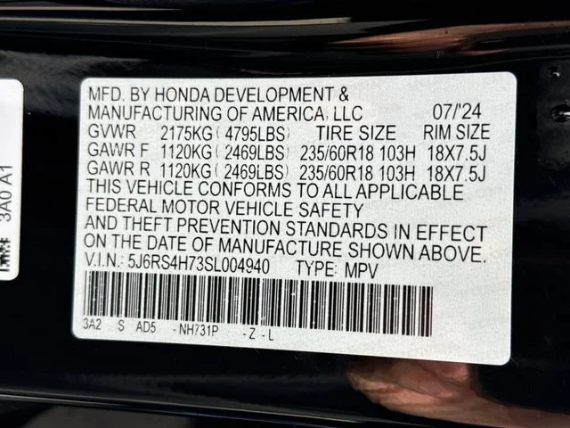 Certified Used 2025 Crystal Black Pearl Honda EX-L image 18