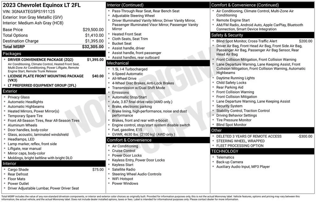 Used 2023 Iron Gray Metallic Chevrolet LT image 8
