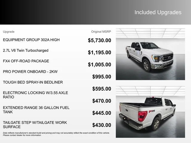 Used 2021 White Ford XLT image 4
