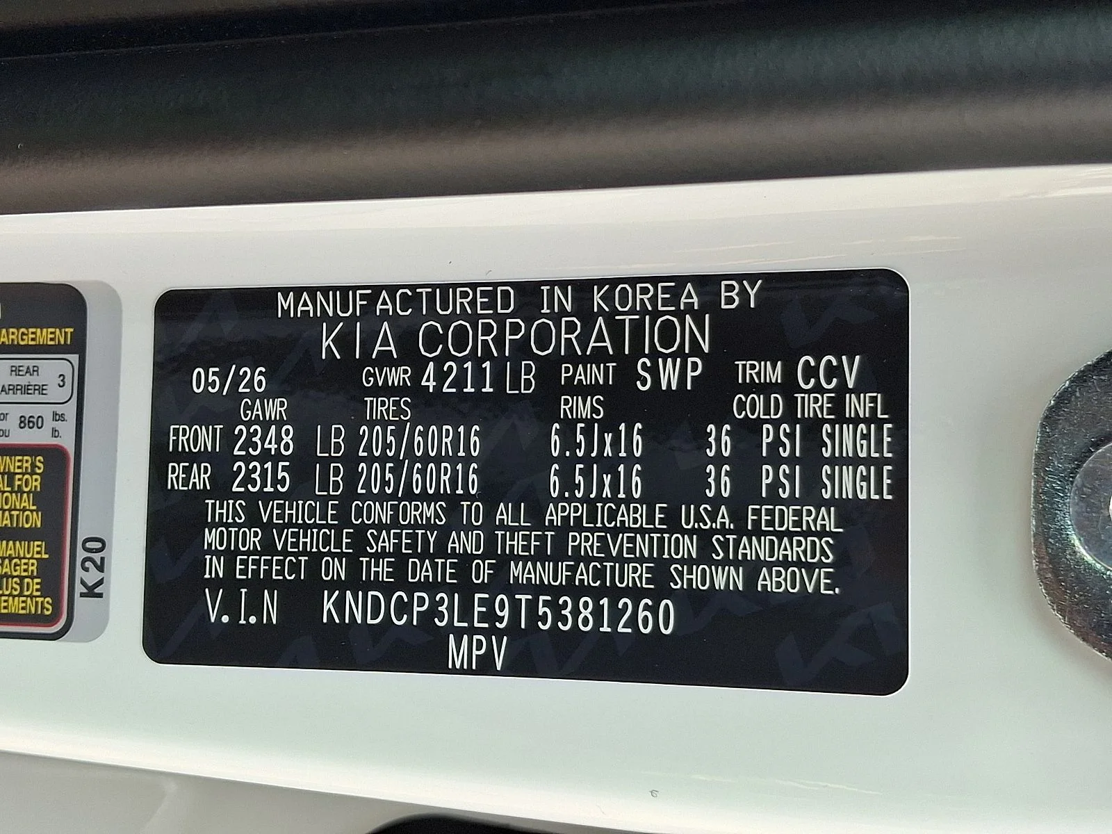 New 2026 White Kia LX image 21