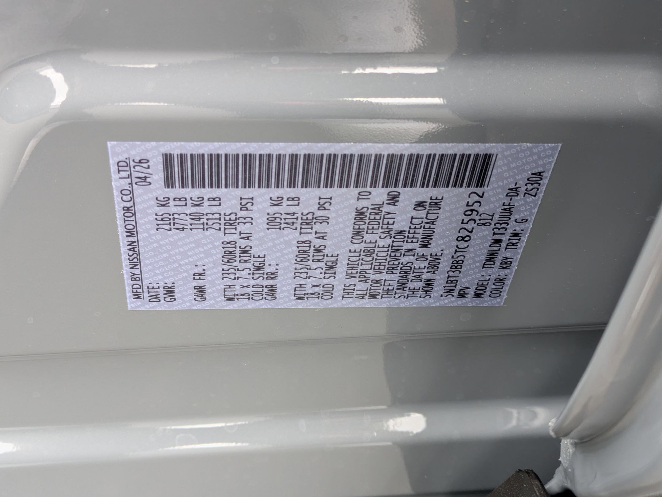 New 2026 Boulder Gray Pearl Nissan SV image 16