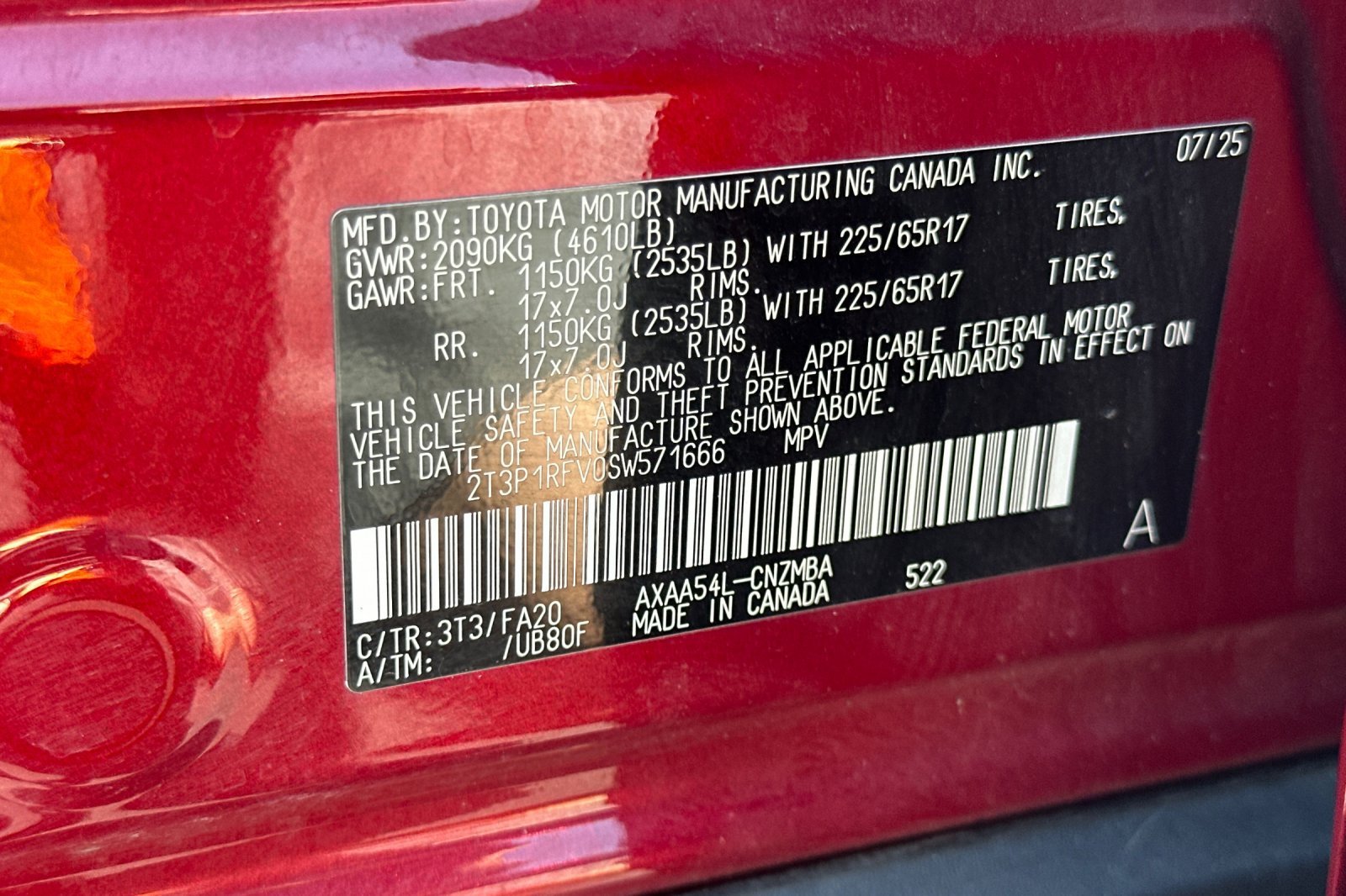 Certified Used 2025 Ruby Flare Pearl Toyota XLE image 29