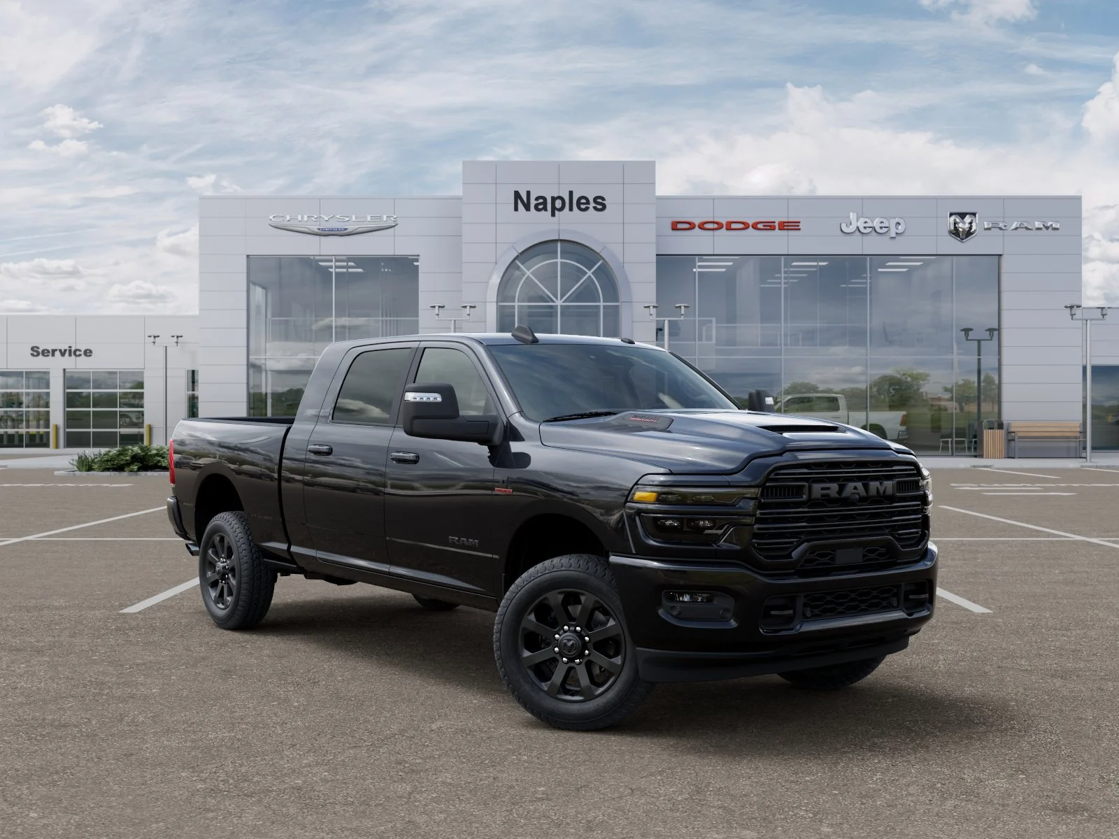 New 2026 Diamond Black Crystal Pearl-Coat Exterior Paint RAM Laramie image 5